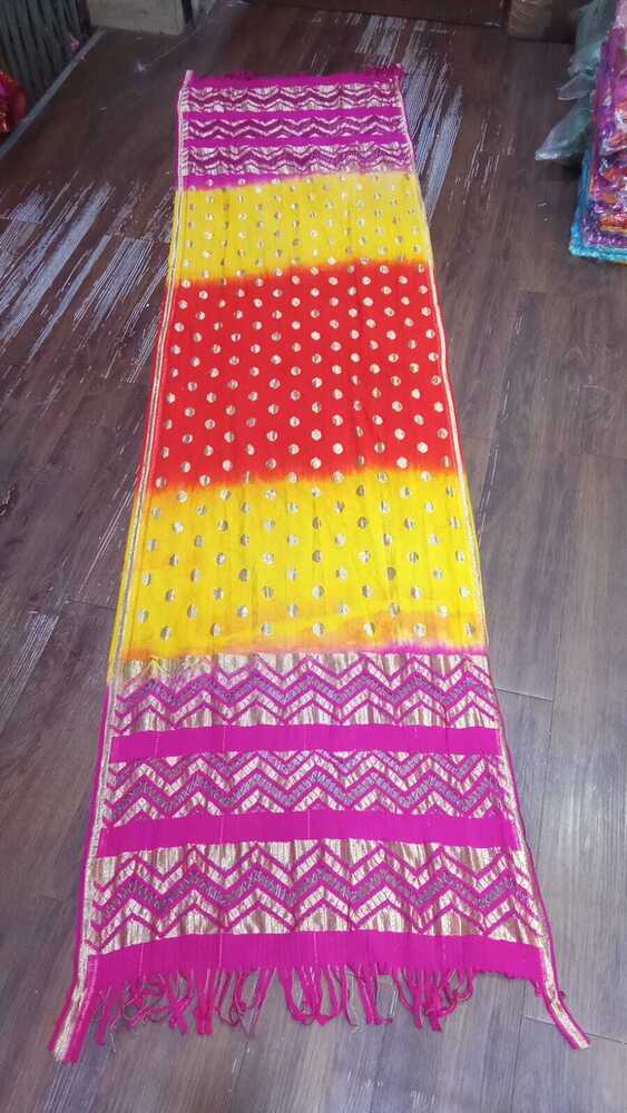 Chiffon Russel Dupatta - Cotton Material, Plain Pattern, Modern Design, Available In Different Colors | Washable For Easy Maintenance And Versatile Styling