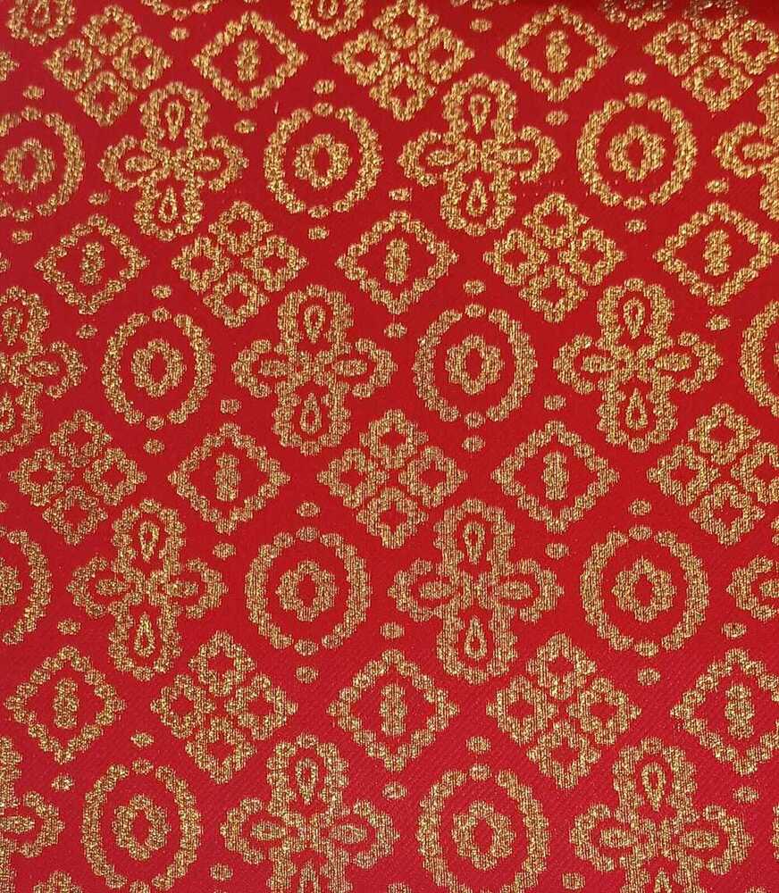 Brocade God Fabrics - Cotton, Customizable Size, Multi-color Options | Elegant Indian-style Cushion With Washable Brocade Design