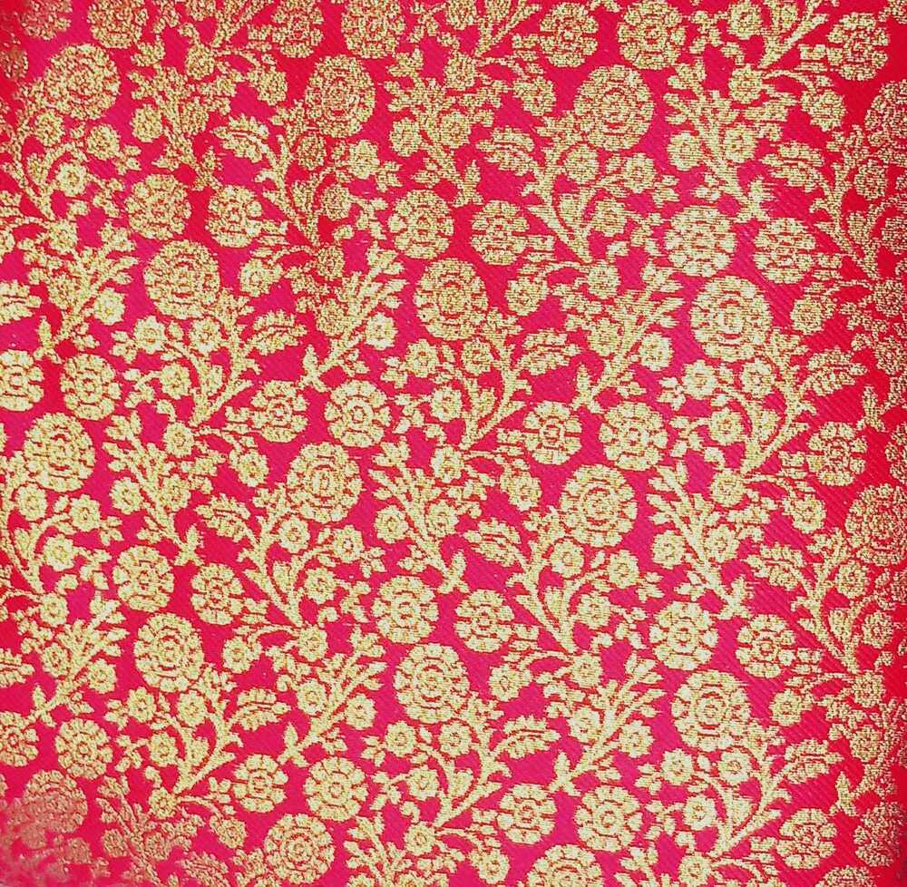 Brocade God Fabrics - Cotton, Customizable Size, Multi-color Options | Elegant Indian-style Cushion With Washable Brocade Design