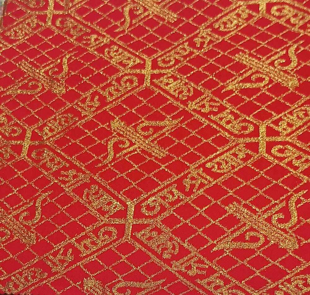 Brocade God Fabrics - Cotton, Customizable Size, Multi-color Options | Elegant Indian-style Cushion With Washable Brocade Design