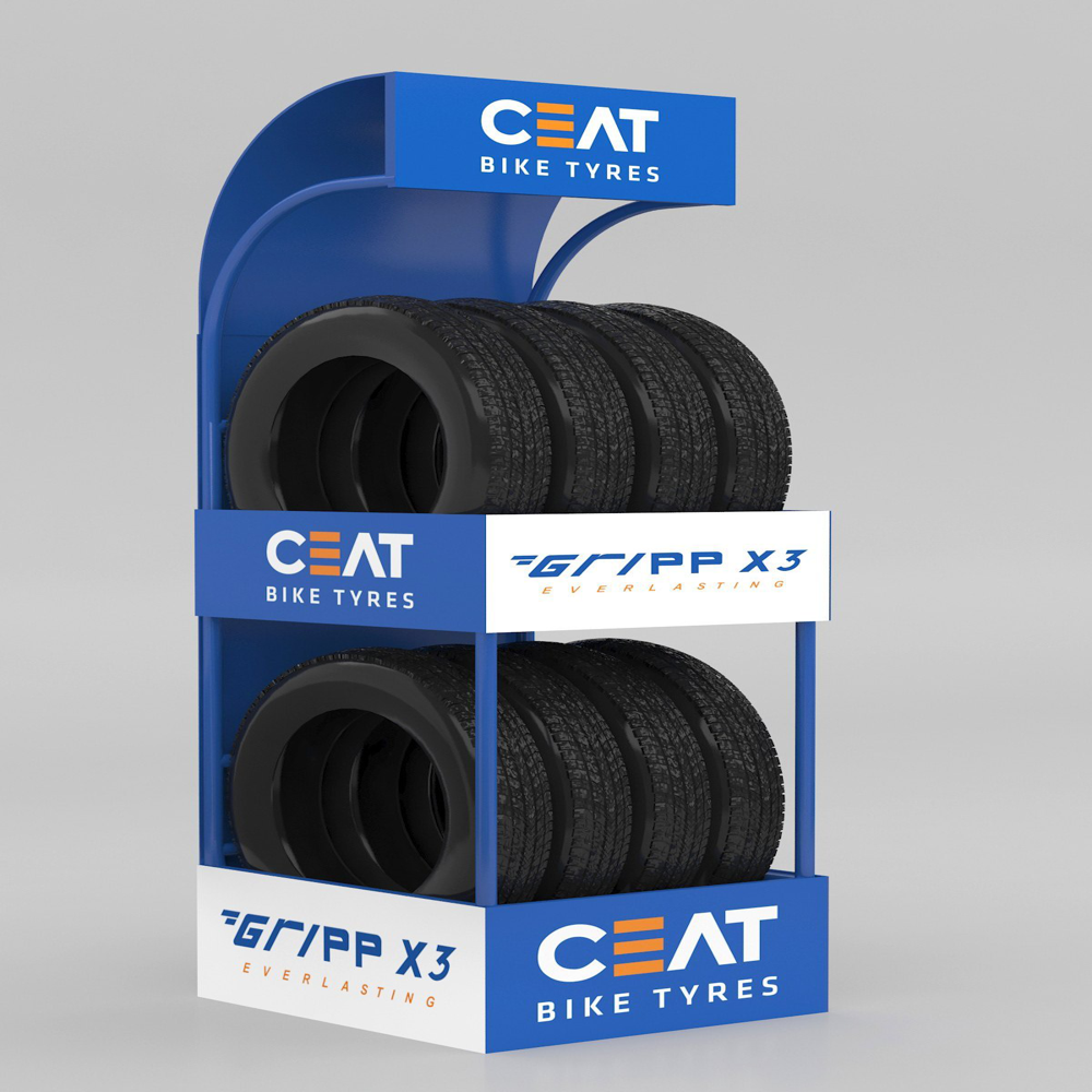 CEAT टायर डिस्प्ले स्टैंड