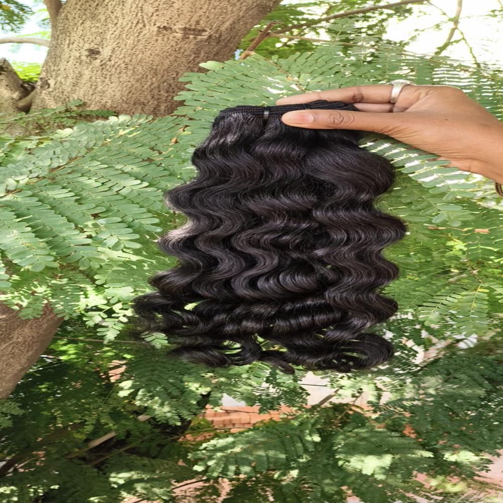 Temple Hair Natural Raw Curly Human Hair Extension Single donor