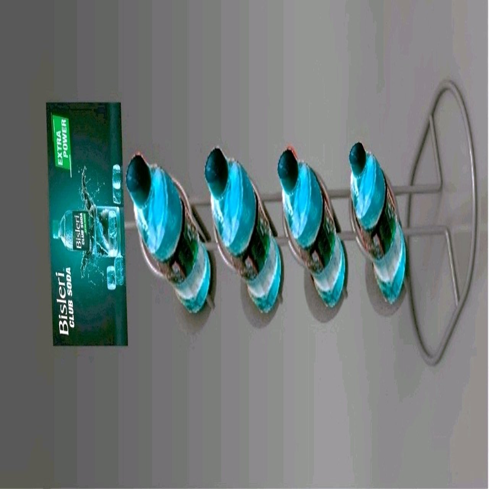 Bottle Holder Stand - Durable Metal | Versatile Design For Home Or Retail Use, Ideal For Organizing Bottles With Sturdy Base And Practical Functionality