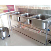 Three Sink Unit With Sterlizer