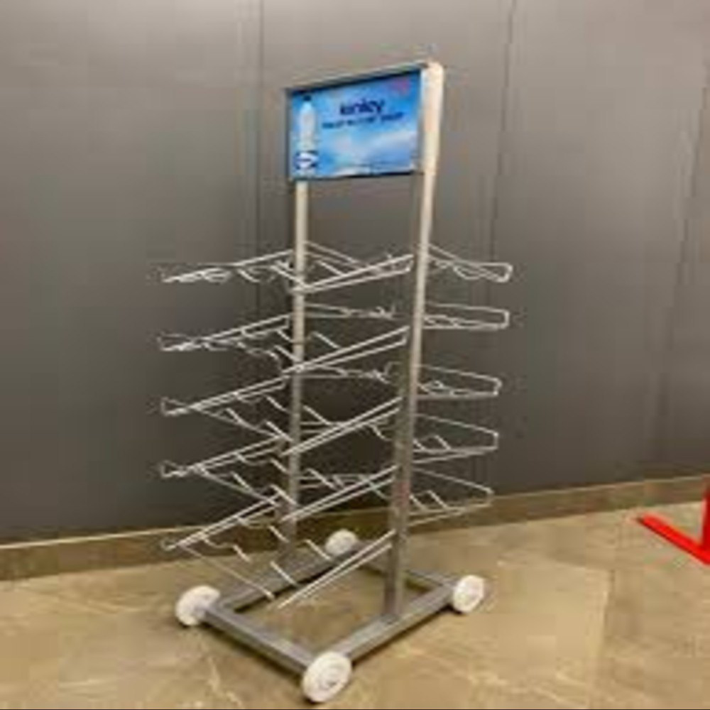 Water Bottle Floor Display - Modular Design, Easy Assembly And Dismantling | Durable, Bolt-free Construction For Versatile Accessories Storage