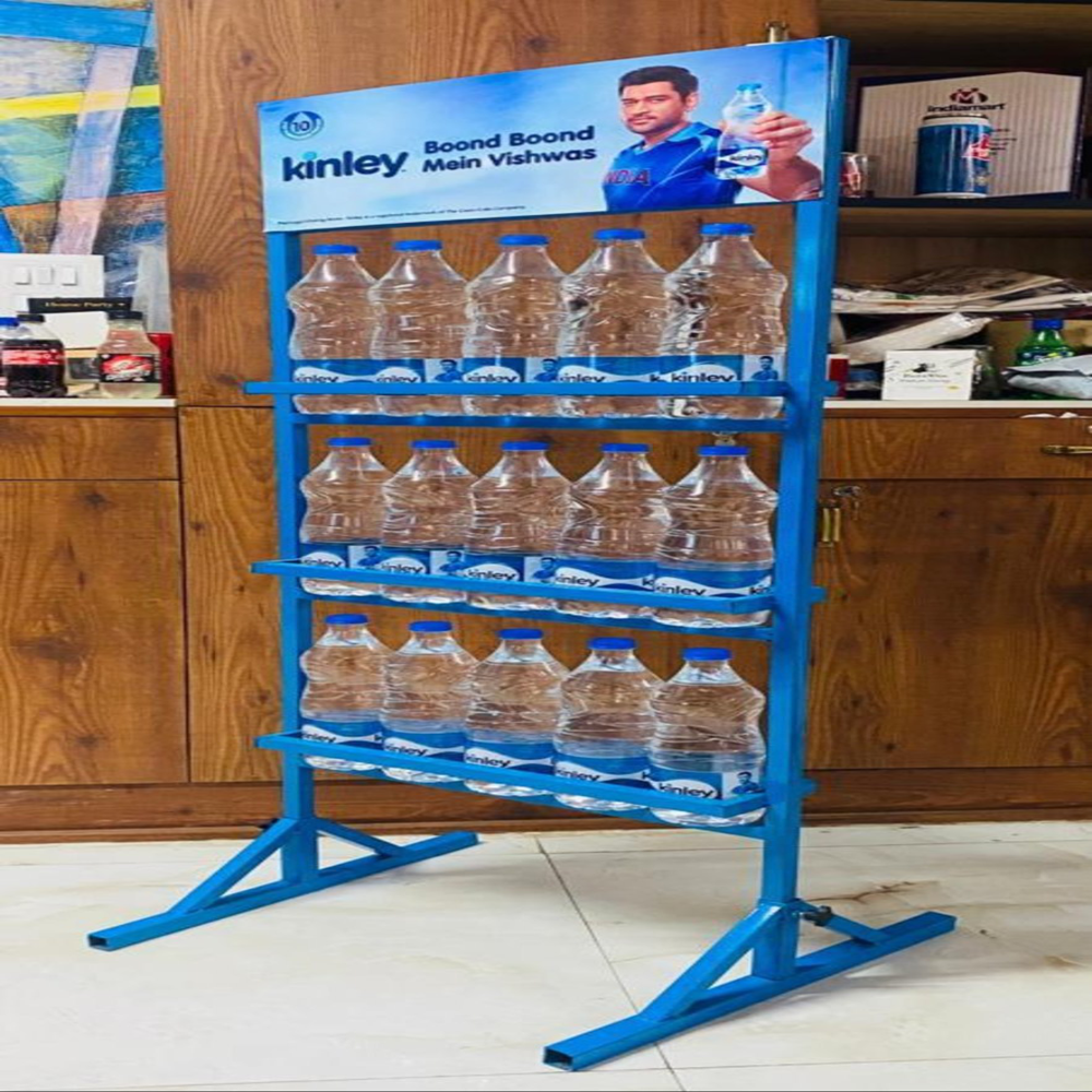 Kinley Water Bottle Display Rack - Modular Design, Easy Assembly Without Bolts | Durable Structure For Various Accessories Display
