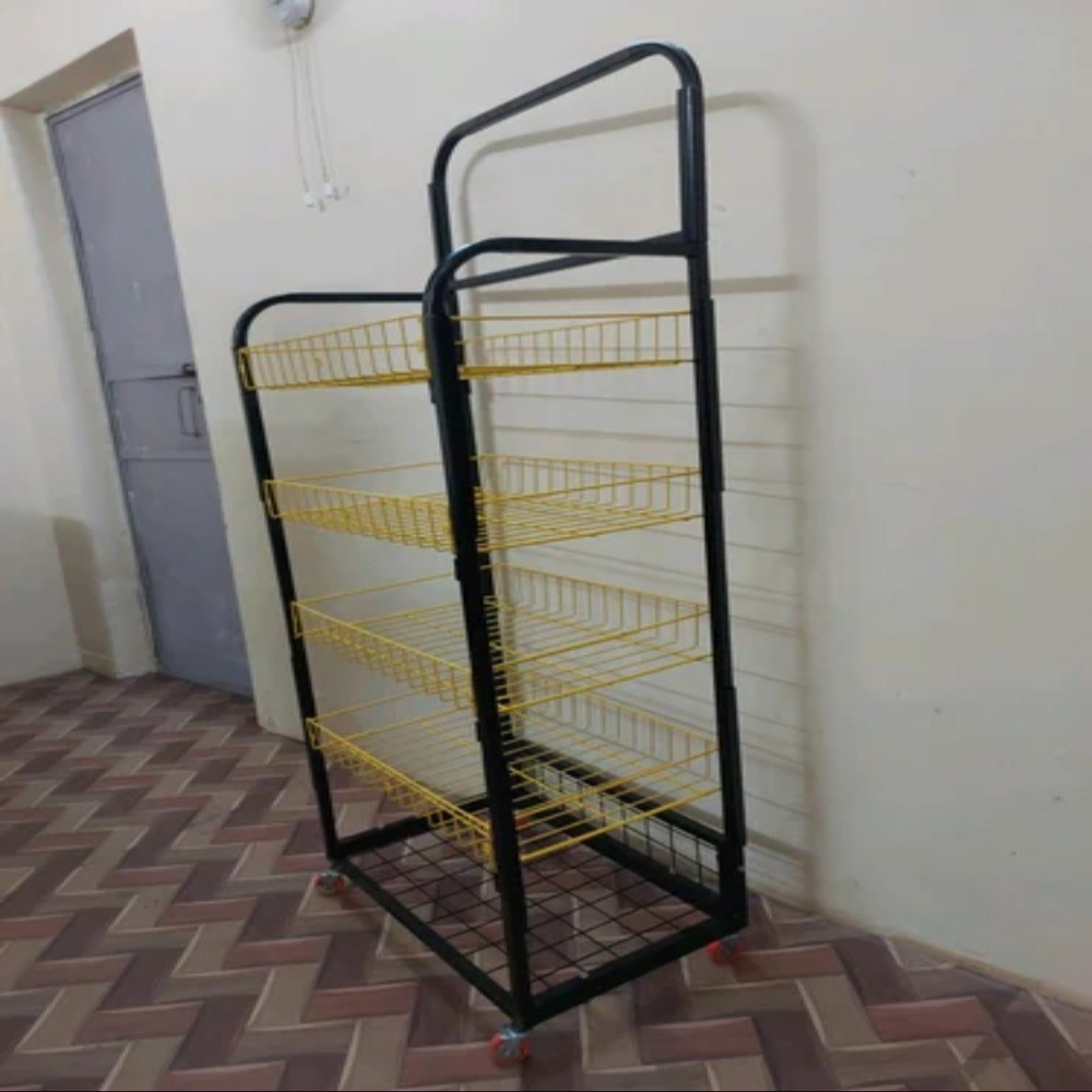 Black Yellow Display Rack - Modular Design, Easy Assembly Without Bolts, Versatile Use For Various Accessories, Durable And Sturdy Construction