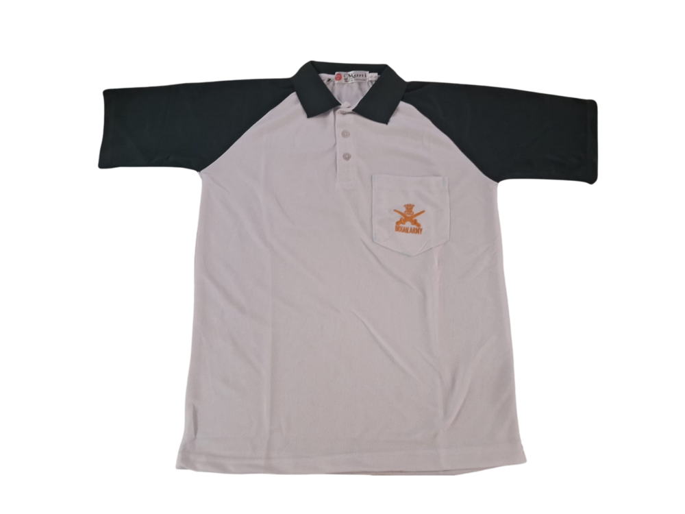 Indian Army Pt Dress - Color: White And Green