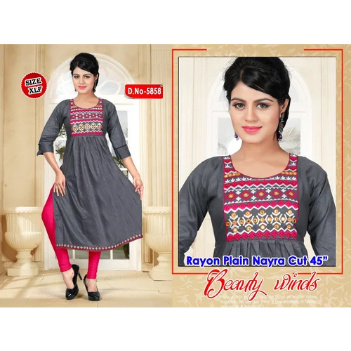 Casual Wear Nyra Cut Kurtis - Color: Different Available