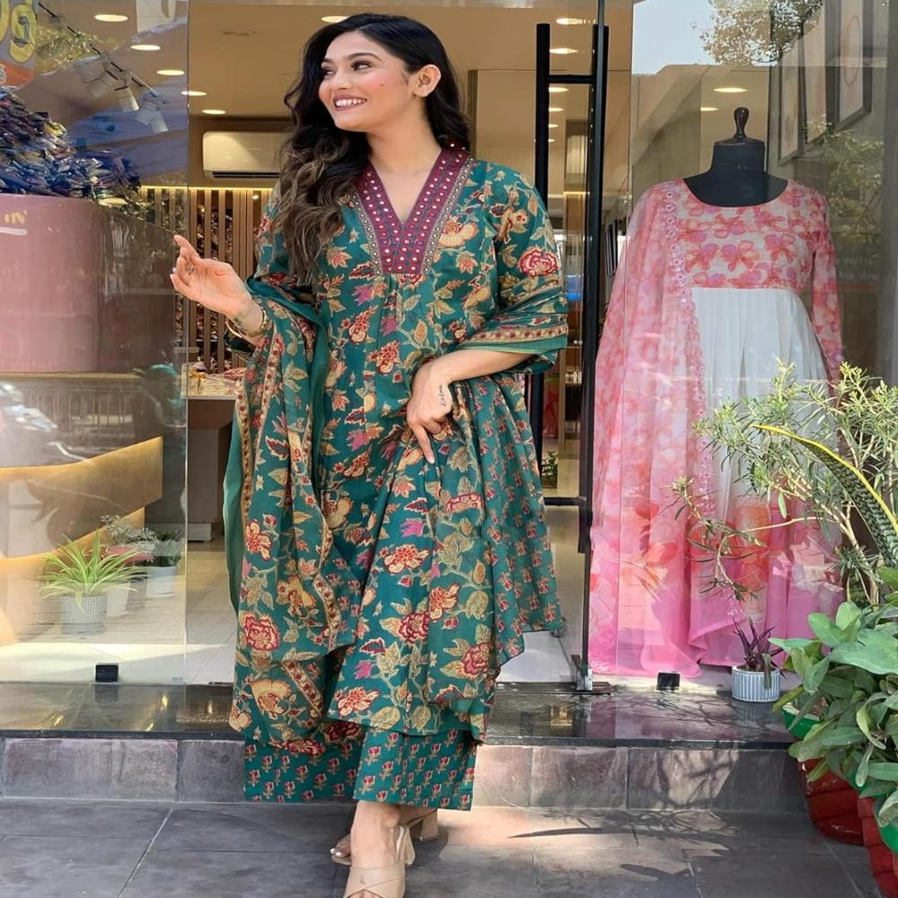 Ladies Anarkali Suit - Color: Multi Color
