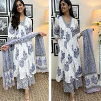 Ladies Casual Printed Cotton Suit