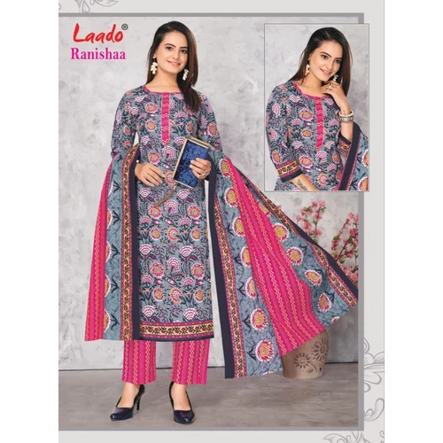 Ladies Printed Suit - Design: Plain