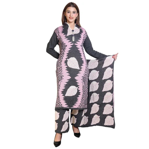 Ladies Woolen Suit With Shawl - Color: Different Available