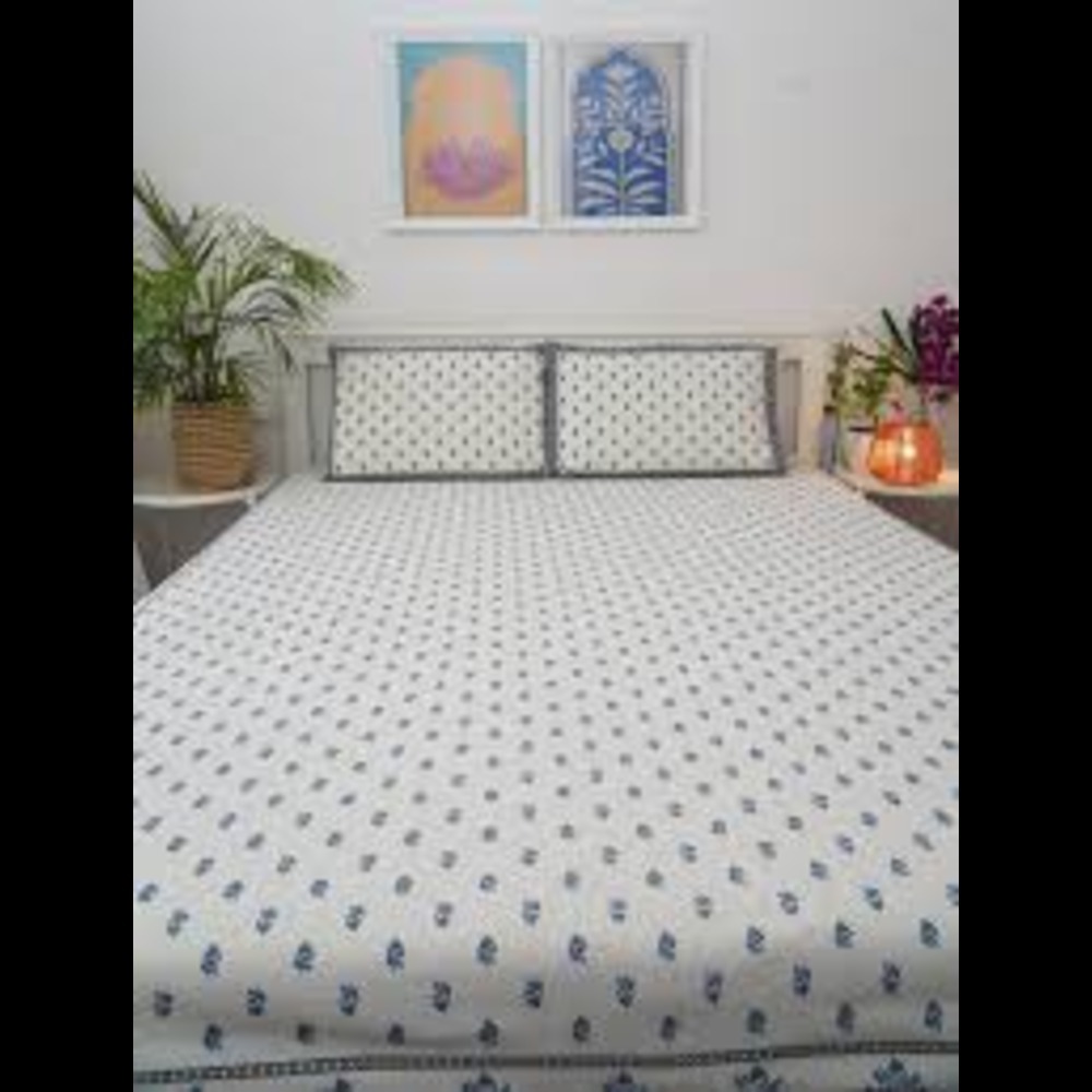 100% Cotton Printed Bedsheet - Density: 90*100 Kilogram Per Cubic Meter (Kg/m3)