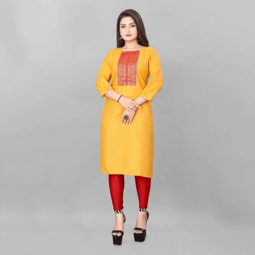 Ladies 100% Cotton Kurti - Color: Different Available