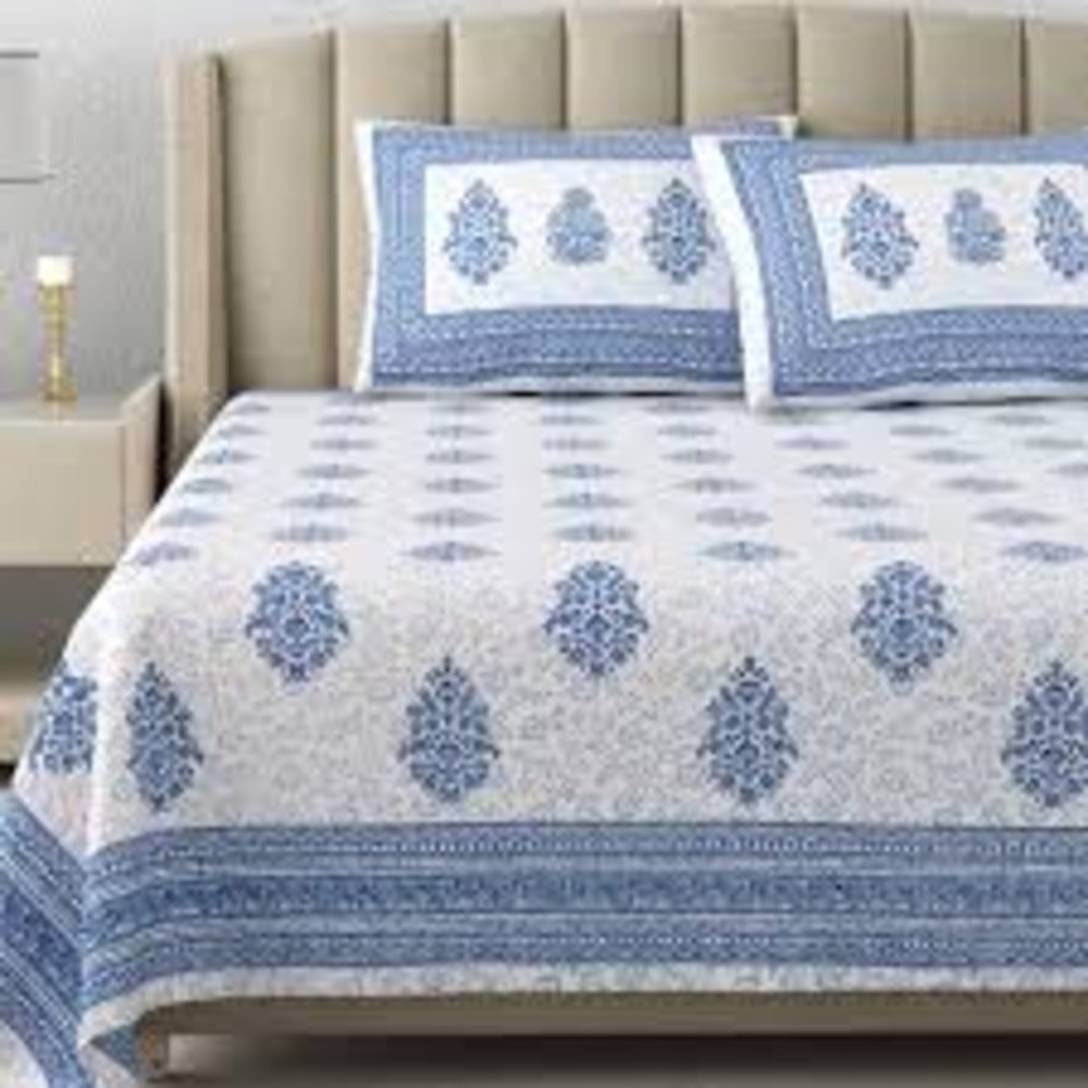 100% Cotton Printed Bedsheet - Density: 90*100 Kilogram Per Cubic Meter (Kg/m3)