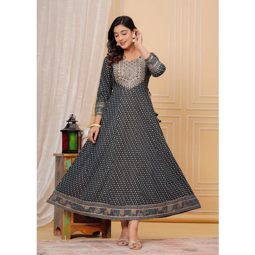 Anarkali Gown With Embroidery Work