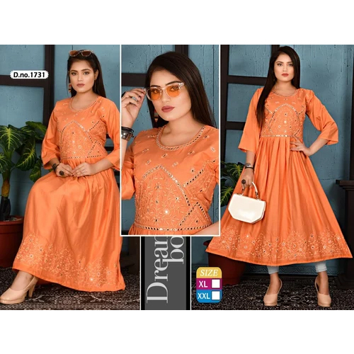 Rayon Long Gown