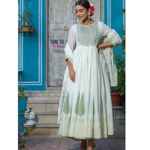 Ladies Cotton Kurti Pant With Dupatta