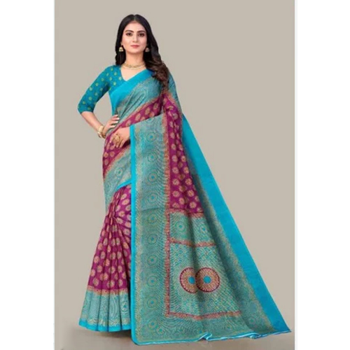 Ladies Printed Saree For Bride - Color: Any Color