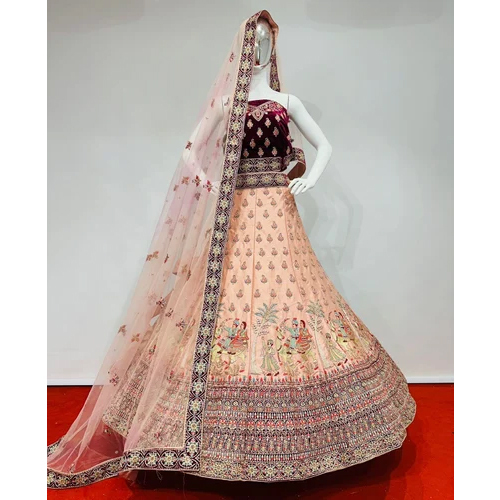 Ladies Heavy Embroidery Bridal Lehenga Choli