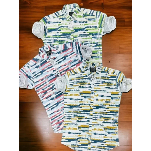 Mens Designer Print Shirt - Color: Multicolor