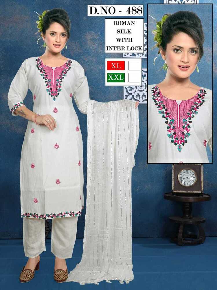 Ladies Embroidery Nyra Kurti - Rayon Fabric, Plus Size, Available in Various Colors | 3-4th Sleeves, No Fade and Washable Features, Suitable for All Seasons