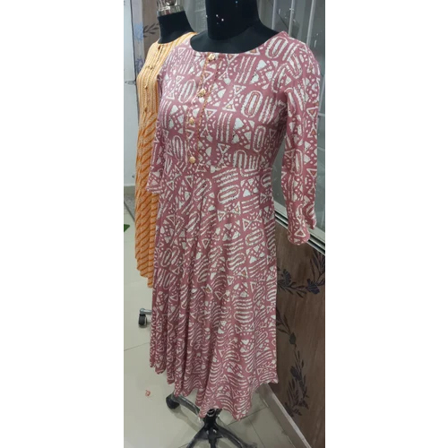 Ladies Printed Long Umbrella Frock