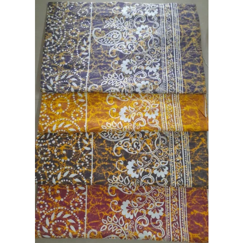 Floral Print Cotton Bed Sheet - Color: Multicolor