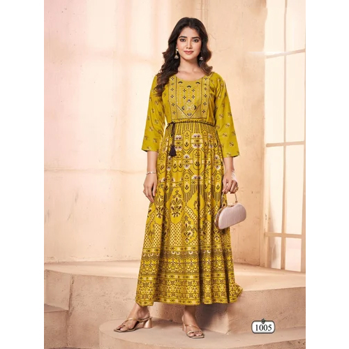 Ladies Designer Anarkali Suit - Color: Different Available