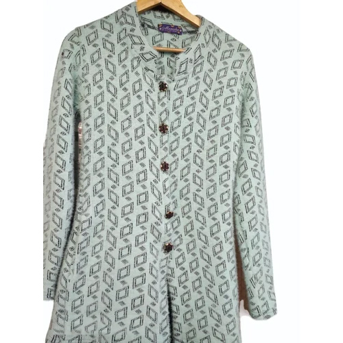 Geometric Style Ladies Woolen Cardigan