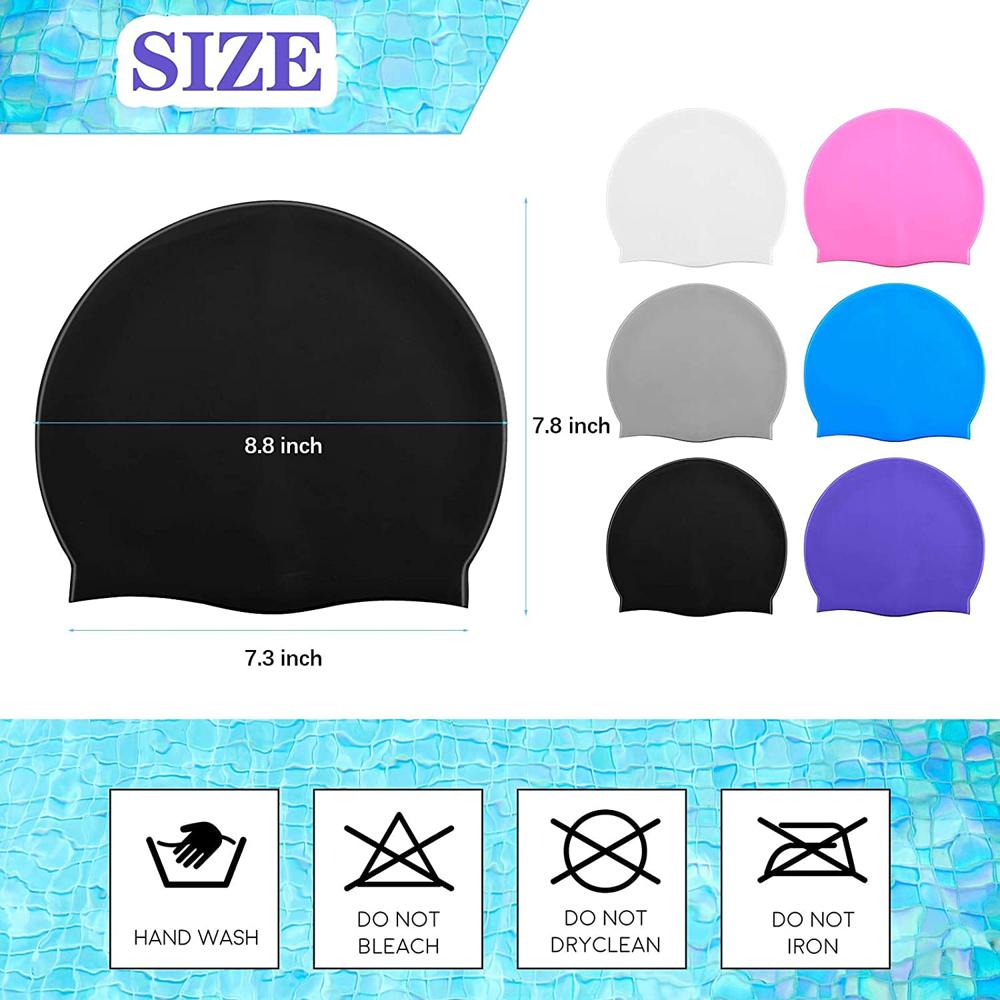 Unisex Adult Silicone Swim Cap Non-Slip Swimming Cap