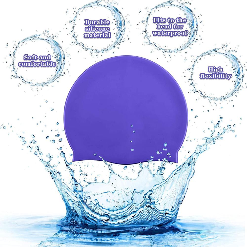 Unisex Adult Silicone Swim Cap Non-Slip Swimming Cap