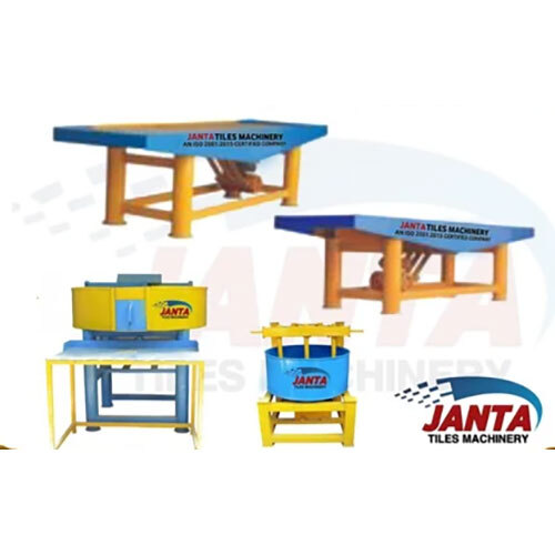 Interlocking Paver Block Making Machine - Color: Yellow & Blue