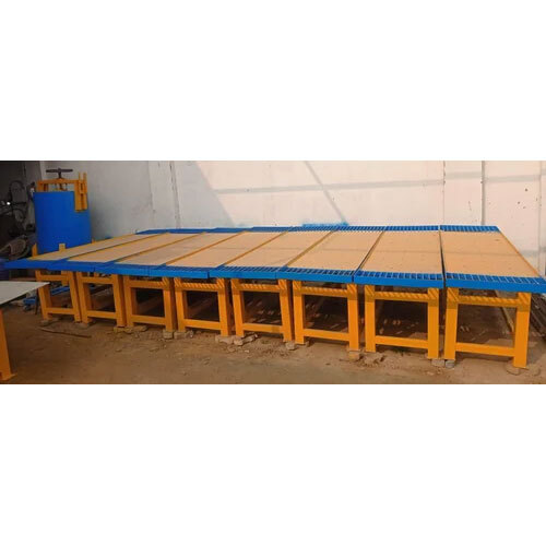 Interlocking Paver Block Vibrating Table - Color: Yellow & Blue