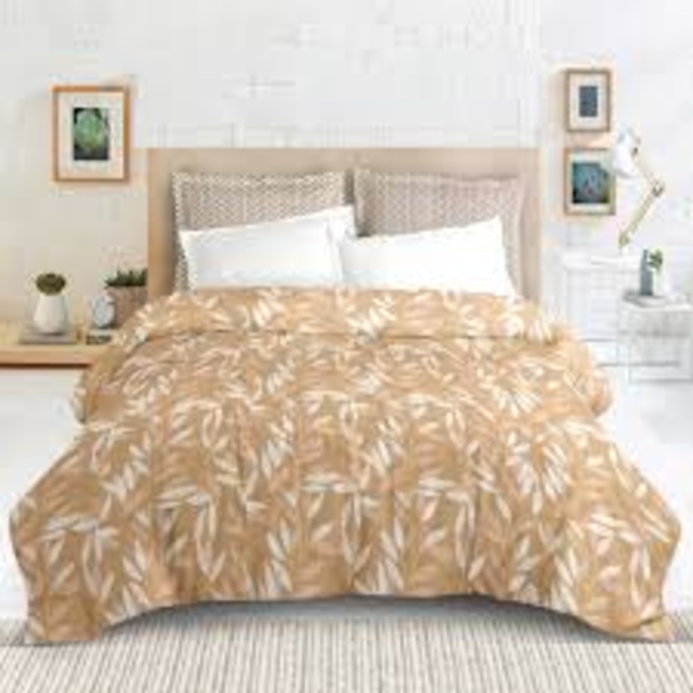 Glace Cotton Bedsheet - 80% Glace Cotton & 20% Cotton 108x108 Inch Assorted Print Washable King Size 210 Thread Count Plaid Style 2 Pillowcases