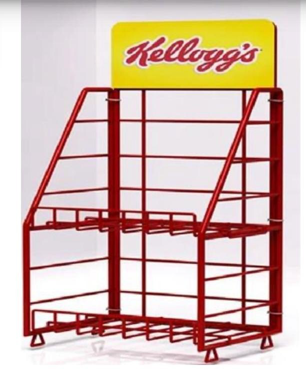 Metal Table Top - Movable Unit Metal Snacks Display Rack, Freestanding Design, Multi-size Capacity, Interactive Features, Attractive Organization
