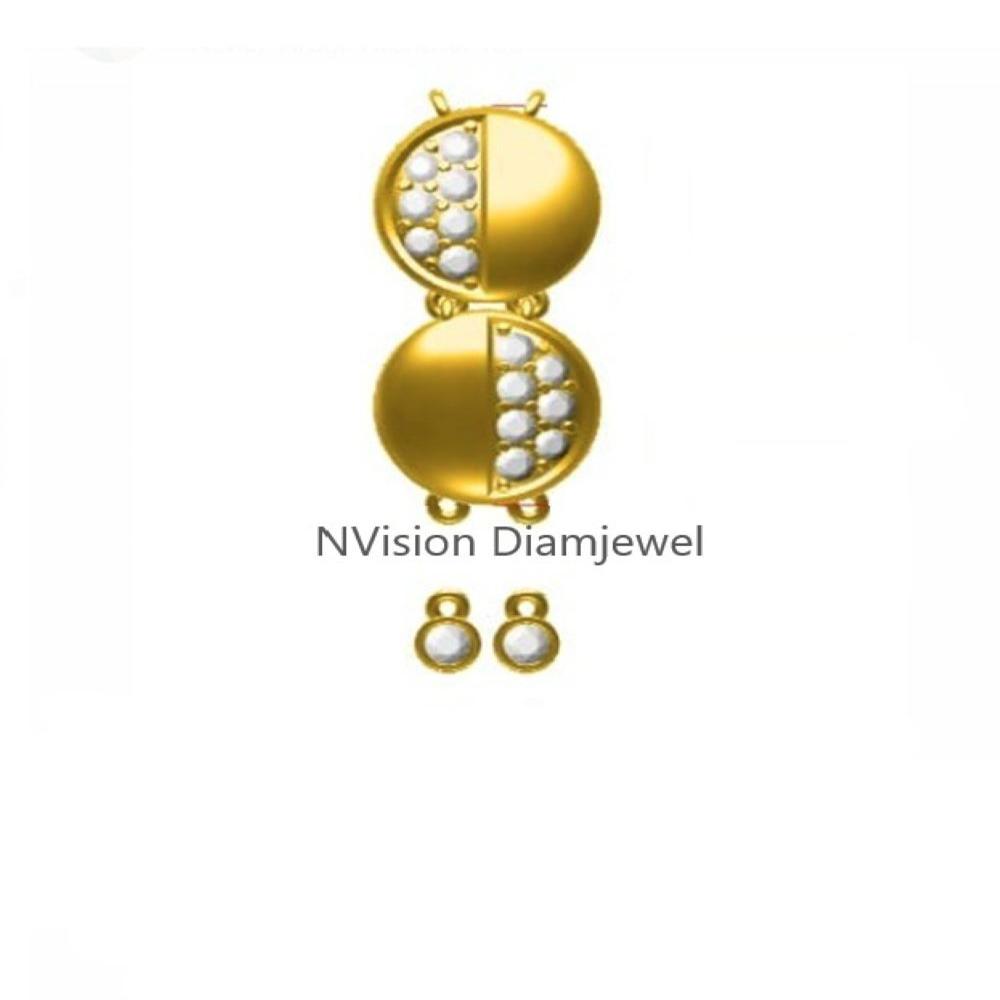Natural Diamond Western Wear Chain Necklace Set - Color: Gh