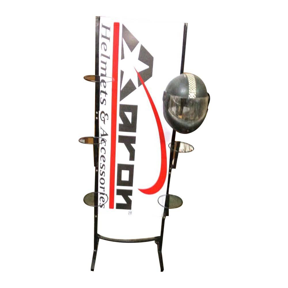 Helmet Display Stand - Metal Frame, Adjustable Height & Tilt | Versatile Design For Maximum Visibility, Ideal For Retail And Showcase