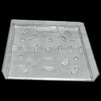White Crystal Set Up Box Stand - Crystal Plastic, 10x8.5 Inches, Classic White Color - Unbreakable, Glossy Finish, Modern Design, Screw-fixed