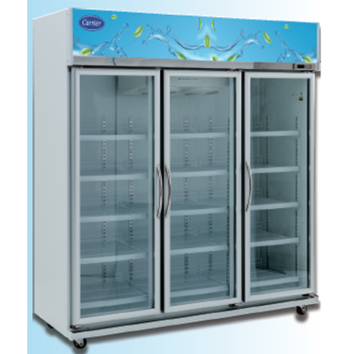 Carrier Three Door Upright Chiller (White) - Color: White