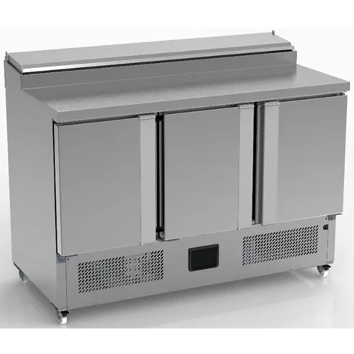 Hoshizaki Rtsw137Ms4 Prep Counter - Cold Bain Marie Three Door - Capacity: 417 Ltr