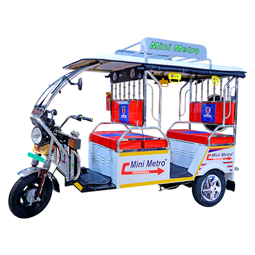 White SS Mini Metro Electric Rickshaw