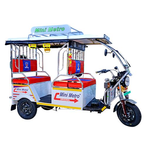 White SS Mini Metro Electric Rickshaw