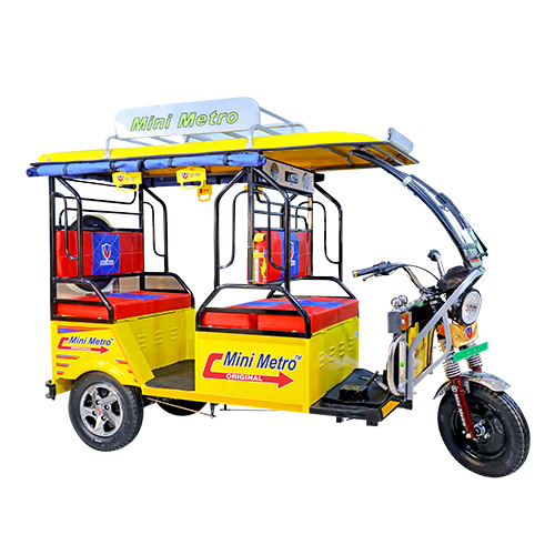 Yellow MS Mini Metro Electric Rickshaw