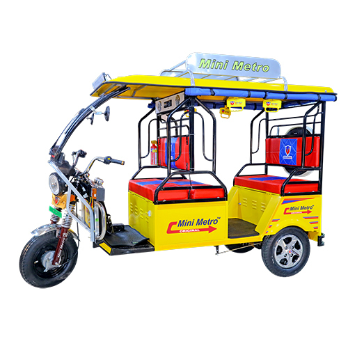 Yellow MS Mini Metro Electric Rickshaw