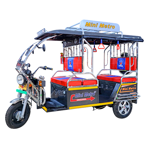 Grey SS Mini Metro Electric Rickshaw