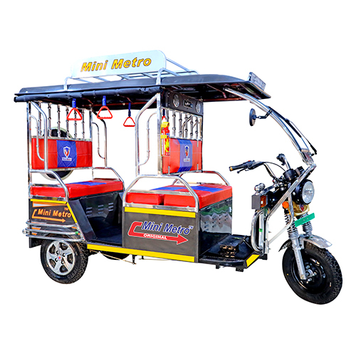 Grey SS Mini Metro Electric Rickshaw
