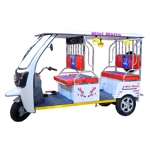 L3 Pro 30 With ST White Mini Metro Electric Rickshaw