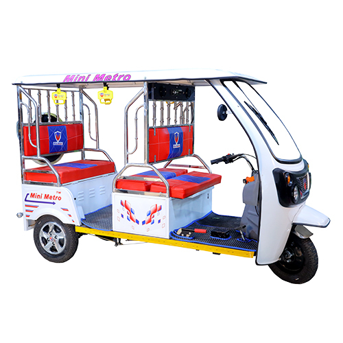 L3 Pro 30 With ST White Mini Metro Electric Rickshaw